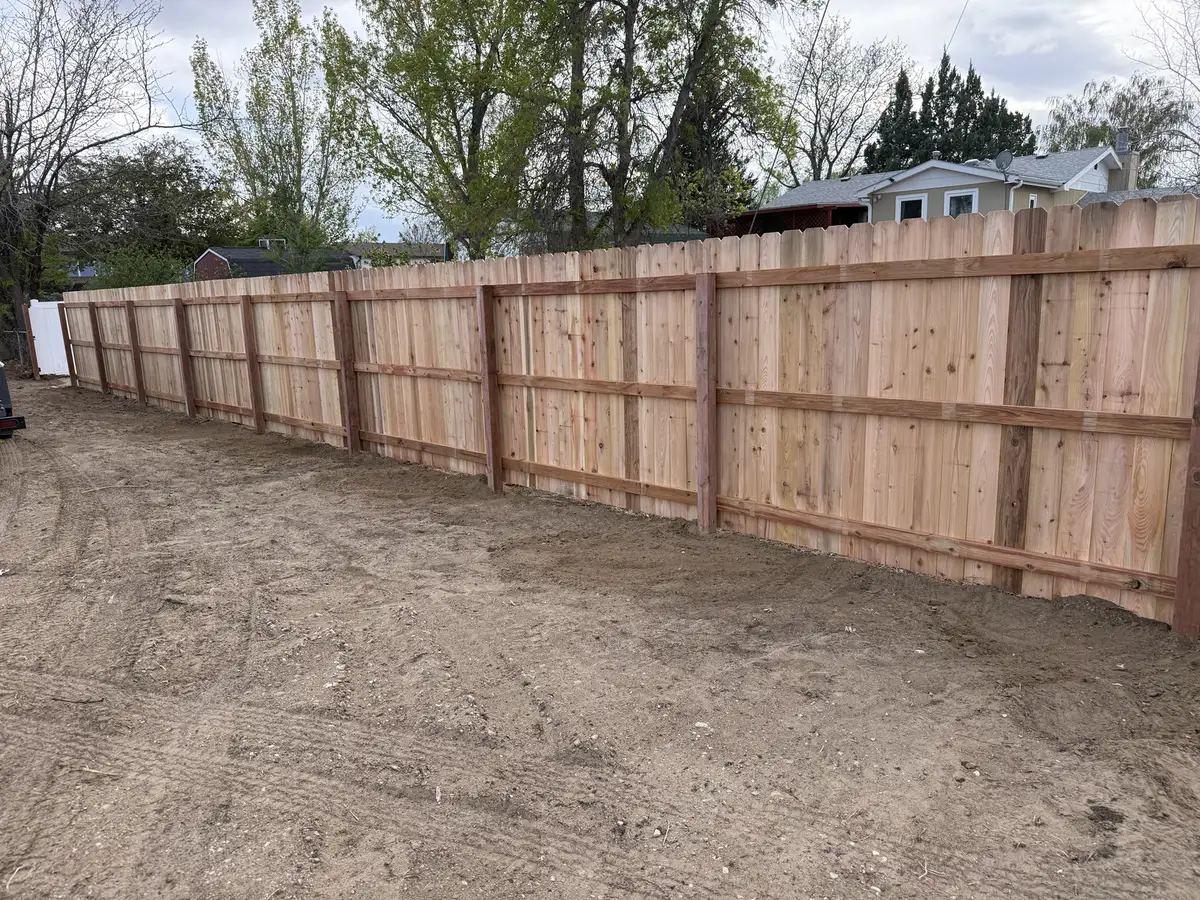 New cedar privacy fence